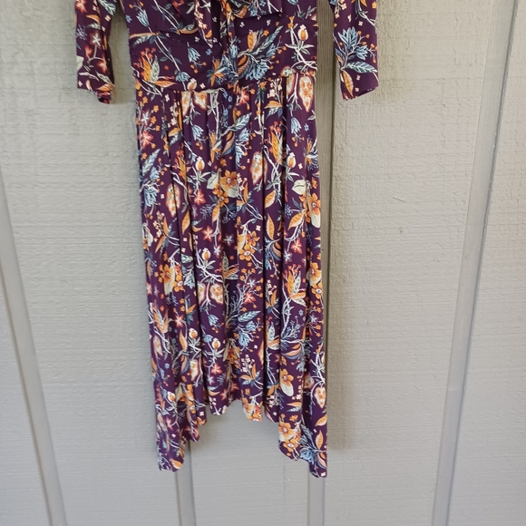Anthropologie Maeve Women Beloved Floral Dress Size S Feminine Stretch Tie Front - Picture 4 of 16